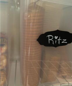 Vtopmart Large Food Storage Containers 5.2L / 176oz, 4 Pieces BPA Free Plastic Airtight Food Storage Canisters for Flour, Sugar, Baking Supplies, with 4 Measuring Cups and 24 Labels, Blue 5.2L--4.7quart 44 51FArHRGiL