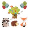 THE ULTIMATE 10pc Woodland Creatures Baby Shower/Birthday Balloon Decoration