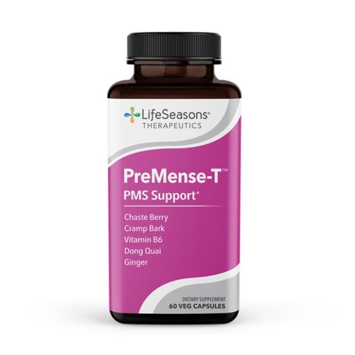 PreMense-T - Proactive PMS Relief Supplement - Support for Hormonal Imbalance, Bloating, Cramping & Breast Tenderness - Ginger, Crampbark, Dong Quai, Chasteberry & Vitamin B6-60 Capsules