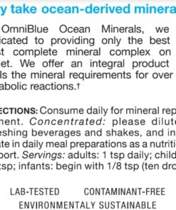 OmniBlue Ocean Minerals | Complete Mineral Replenishment | 420 mg Pure Magnesium | 70+ Trace Minerals | Pure and Naturally Harvested | Not Lab Created | No Additives | 8 oz 8 Fl Oz (Pack of 1) 11 51FE9bao1TL