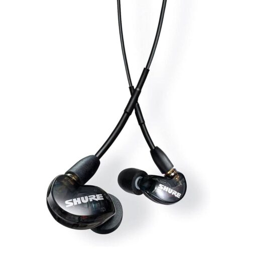 Shure SE215 PRO Wired Earbuds - Professional Sound Isolating Earphones, Clear Sound & Deep Bass, Single Dynamic MicroDriver, Secure Fit In Ear Monitor, plus Carrying Case & Fit Kit - Black (SE215-K) 3.5mm Cable