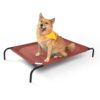 Coolaroo The Original Cooling Elevated Dog Bed, Indoor and Outdoor, Large, Terracotta 51.0"L x 31.5"W x 8.0"Th 30 51FIxJoY BL