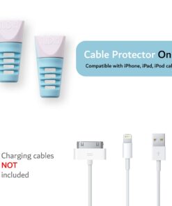 Alternative view of TUDIA [Klip] Snap On Charging Cable Cord Saver Protector Compatible with iPhone, iPad, iPod - Blue Standard Packaging