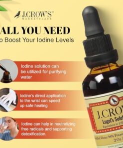 J.CROW'S® Lugol's Solution of Iodine 2% 2oz Unflavored 2 Ounce (Pack of 1) 26 51FMwWfV7L