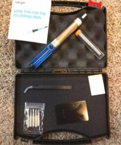 Soldering Iron Kit Electronics, 60W Adjustable Temperature Soldering Iron with Tips Desoldering Pump Solder Wire Tube Soldering Iron Holder Tool Carrying Case 65 51FOjL1B1DL