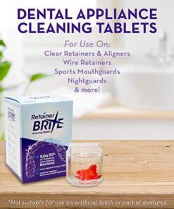 Retainer Brite Tablets for Cleaner Retainers and Dental Appliances - 96 Count 96 Count (Pack of 1) 22 51FQby6y4ZL
