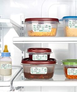 Food Labels Dissolvable by Food Safe - Leaves No Adhesive Residue Dissolves in Water in 30 Seconds Perfect for Reusable Containers - 500 Labels Per Roll Fill in 11 51FUZFNlOL