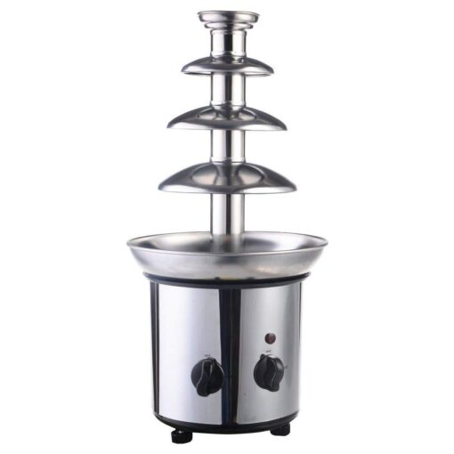 4 Tiers Commercial Stainless Steel Hot New Luxury Chocolate Fondue Fountain - Quickly And Directly Melt Chocolate, Adjustable Stanza Temperature, Heat Stability - Easy To Clean And Easy To Set Up