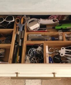 Bamboo Junk Drawer Organizer and 6 Storage Box Dividers Set,8 Compartment Organization Tray Holder for Craft,Sewing,Office,Bathroom.Kitchen … L1(15*18") 38 51Ff9Xfo sL