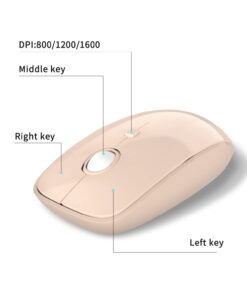 SADES V2020 Keyboard and Mouse Combo, Colorful Wireless Keyboard with Round Keycaps,2.4GHz Dropout-Free Connection,Long Battery Life,Cute Wireless Mouse for PC/Laptop/Computer (MilkTea Color) MilkTea color 25 51FfwyYcjbL