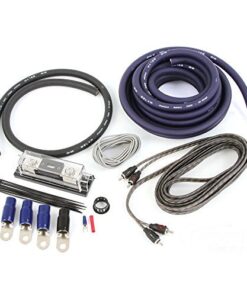 Belva BAK02BL 1/0 Gauge Premium (CCA) Copper Clad Aluminum Complete 2-Channel Amplifier Wiring Kit with RCA for Amplifiers up to 2000 Watts - Blue