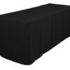 TEKTRUM 6-Feet Long Fitted Table DJ Jacket Cover for Trade Show - Thick/Heavy Duty/Durable Fabric - Black Color (TD-JKT-BLK-6FT) 44 51FiBiBF86L