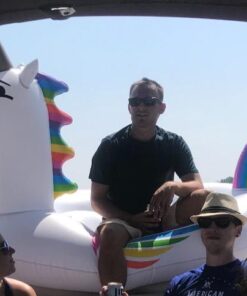 GoFloats Giant Inflatable Pool Floats - Choose Unicorn, Dragon, Flamingo, Swan, or Bull - Includes Drink Float 41 51FjAQGcLRL