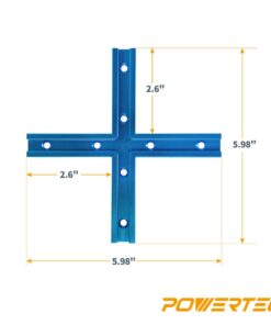 POWERTEC 71209 3" T-Track Intersection Kit with Predrilled Mounting Holes & Wood Screws, for Universal T Track, Aluminum T Track Accessories for Woodworking Jigs and Fixtures 22 51Fn2hD4X3L
