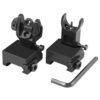 Feyachi Flip Up Iron Sight Front Rear Sight Compatible for Picatinny Rail and Weaver Rail of Rifle, Foldable Sights Black 6 51Fn6swPqzL