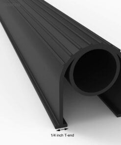 BOWSEN Garage Door Bottom Seals Weatherproof Weatherstrip Threshold Buffering Sealing High Performance EPDM Rubber Weather Resistance Gasket Black 1/4 Inch T-End, 16FT Long 16 FT Black (1/4" T-Channel End) 28 51FpkWNH BL