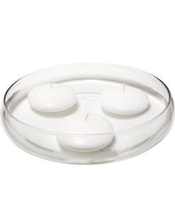 Mega Candles - Unscented 3" Floating Disc Candles - White, Set of 12 19 51Fv91JLXML