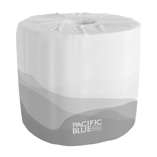 Pacific Blue Basic 2-Ply Embossed Toilet Paper (previously branded Envision); 19880/01; 550 Sheets Per Roll; 80 Rolls Per Case 44000 sheet (Pack of 1) Pacific Blue Basic (previously Envision)