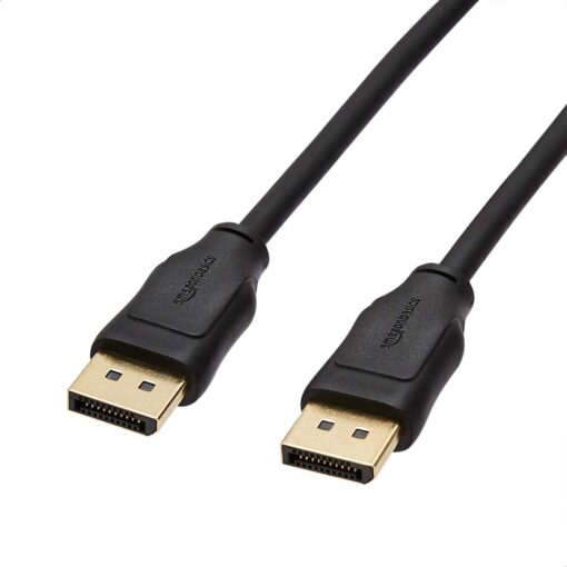 Amazon Basics DisplayPort to DisplayPort 1.2 Cable with 4K@60Hz, 2K@165Hz, 2K@144Hz Video Resolution - 3 Feet, for Personal Computer 1-Pack