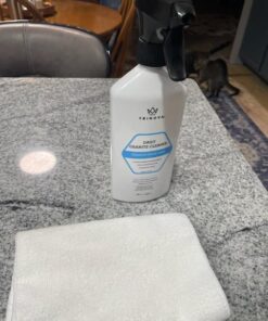 TriNova Granite Cleaner and Polish for Daily Use - Enhances Shine and goes on Streakless - for Countertops, Marble, Stone, Bathroom Tile Kitchen, Islands and More 18 Fl Oz (Pack of 1) 29 51G29pPanPL