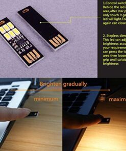Yitee 5pcs LED Circuit Boards USB Light Keychain Super Bright 6 LEDs Mini USB Light Lamp with Smart Touch Electrodeless Dimming Switch for Laptop Keyboard Light(Pure White), Qty:5 6-LED Touch Dimmer Switch(5pcs) 38 51G5SynxJwL