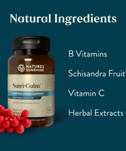 Nature's Sunshine Nutri-Calm - Herbal Stress Relief Supplement, Natural Relief for Adults, Happy Pills for Stress, Sleep & Mood Support, Mood Boost - 100 Tablets 100 Count (Pack of 1) 11 51G7 Qj174L