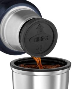 THERMOS Stainless King Vacuum-Insulated Beverage Bottle, 40 Ounce, Blue 28 51GA RgzNzL