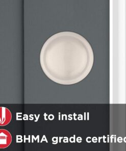 Kwikset Juno Interior Passage Door Knob, Handle For Closet and Hallway Doors, Non-Locking Doorknob in Satin Nickel, with Microban Protection 19 51GBZAoLIL