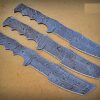 Poshland BB-39 Handmade Damascus Steel Blank Blade Full Tang Tracker Knives (Lot of 3) Set 7 51GLv1ZwNlS