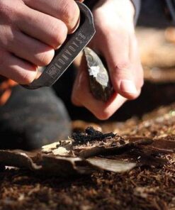 KonvoySG Flint and a Steel Striker Made from Carbon Steel Traditional Hand Forged Fire Starter Comes with English Flint Stone and Emergency Tinder Jute Carry Bag 14 51GOGJtGLGL
