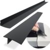 Silicone Stove Counter Gap Cover / Filler by Kindga 25" Long, Sealing Spills Between Kitchen Appliances Washing Machine and Stovetop, Set of 2 (Black) 25" Black 9 51GUN53UlRL