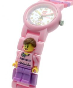 LEGO Time Teacher 9005039 Pink Kids Minifigure Link Buildable Watch, Constructible Clock and Activity Cards | pink/white | plastic | 25mm case diameter| analog quartz | boy girl | official 11 51GYKvbd3QL