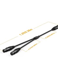 CableCreation XLR Splitter Cable, XLR Male to Dual XLR Female Y-Splitter 3Pin Balanced Microphone Cable (XLR-M to Two XLR-F), 0.3M/Black 1-Pack 17 51GcsLQFAOL