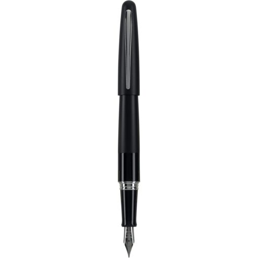 PILOT Metropolitan Collection Fountain Pen, Black Barrel, Classic Design, Medium Nib, Black Ink (91107)