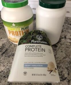 PlantFusion Complete Vegan Protein Powder - Plant Based Protein Powder With BCAAs, Digestive Enzymes and Pea Protein - Keto, Gluten Free, Soy Free, Non-Dairy, No Sugar, Non-GMO - Vanilla Bean 2 lb 30 Servings (Pack of 1) 34 51GnuQCBL L