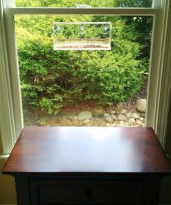 Window Bird Feeder with Strong Suction Cups, Clear Window Bird Feeders for Outside - Transparent Bird House, Balcony Glass Mount, Acrylic Cat, Kids & Elderly Viewing Clear Bird Feeder for Window Perch Large Ranch 56 51Grvfh6eyL