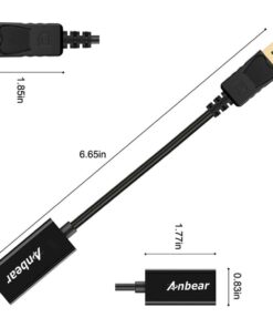Alternative view of Anbear DisplayPort to HDMI Adapter, Display Port to HDMI Cable(Male to Female) for DisplayPort Enabled Desktops and Laptops Connect to HDMI Displays (1 Pack, DP) 1 Pack