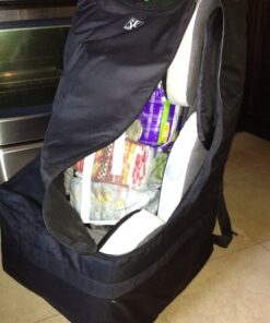 J.L. Childress Ultimate Backpack PREMIUM Padded Car Seat Travel Bag - Thick Padding, Heavy Duty Backpack - Gate Check Bag for Car Seats - Fits All Car Seats & Booster Seats - Black 36 51GuYiPLmZL 1