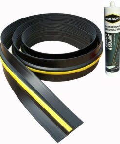 ½” High Garage Door Threshold Seal Kit 10’3” Length | Flexible PVC | Complete Kit Includes Adhesive | GaraDry 10'3" 19 51GxpJGFARL