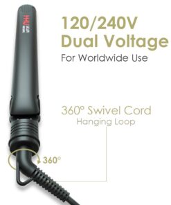 Alternative view of MHU Professional Titanium Hair Straightener 1 Inch Hair Flat Iron Negative Ionic Technology Straightening Iron Plus 2 x Salon Clips