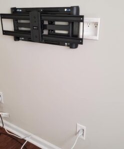 PowerBridge Two-CK Dual Outlet TV Cord Hider for Wall Mounted TV’s - Recessed in-Wall Cable Hider System for Power & Low Voltage - Matches Existing Outlets - Hide Wires with This Easy DIY Install Kit Dual Power 92 51H4Qh13rL
