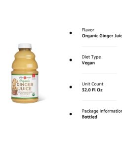 Organic Ginger Juice, 99% Pure Ginger Juice by The Ginger People – Drug Free Digestive Health, Original Flavor, Premium Quality Organic Ginger Juice, 32 Oz Organic-Ginger 32 Fl Oz (Pack of 1) 26 51H8ibYXLXL