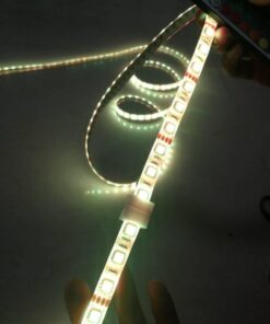 TronicsPros 10pcs 4 Pin Solderless Waterproof LED Strip to Strip Connector RGB Flex LED Ribbon LED Rope LED Tape Light Gapless Adapter for 10mm Wide Waterproof SMD 5050 RGB Flexible LED Strip Light White (only for Waterproof RGB 5050 LED strip) 60 51HE5K8DmCL