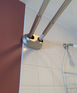 Zenna Home NeverRust Aluminum Double Curved Tension Shower Curtain Rod, 50 to 72-Inch, Satin Nickel 41 51HHM8fld8L