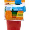The First Years Take & Toss Spill Proof Sippy Cups - Reusable Toddler Cups - Rainbow - Kids Cups and Snap On Lids for Ages 9 Months and Up - 4 Count Classic Rainbow