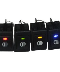 Alternative view of ESUPPORT Car Blue Red Green Yellow LED Fog Light Toggle Rocker Switch 4Pin 12V 35A ON OFF Bright Rear Front Mix