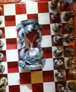 Alternative view of PTC 7.38 Inch Black Dual Dragon Sand Timer Hourglass Statue Figurine