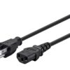 Monoprice 3-Prong Power Cord - 1 Feet - Black (6-Pack) NEMA 5-15P to IEC 60320 C13, 14AWG, 15A, Works with Most Pcs, Monitors, Scanners, and Printers 6 Pack 21 51HpGRSAe4L