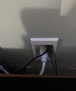 PowerBridge Two-CK Dual Outlet TV Cord Hider for Wall Mounted TV’s - Recessed in-Wall Cable Hider System for Power & Low Voltage - Matches Existing Outlets - Hide Wires with This Easy DIY Install Kit Dual Power 62 51HsY7PRWHL