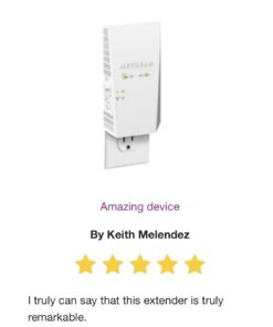 NETGEAR WiFi Mesh Range Extender EX6400 - Coverage up to 2100 sq.ft. and 35 devices with AC1900 Dual Band Wireless Signal Booster & Repeater (up to 1900Mbps speed), plus Mesh Smart Roaming AC1900 WiFi 34 51HukCKp7L